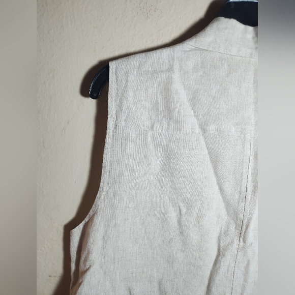 Chicos Linen Tunic Top Lagenlook Minimalist Boho Long Tunic - Picture 10 of 16